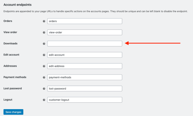 Account endpoints